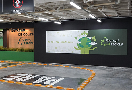Estação de coleta Festval Recicla