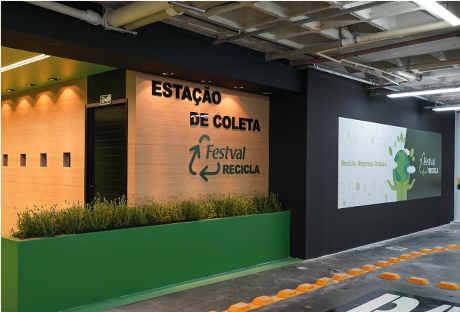 Estação de coleta Festval Recicla