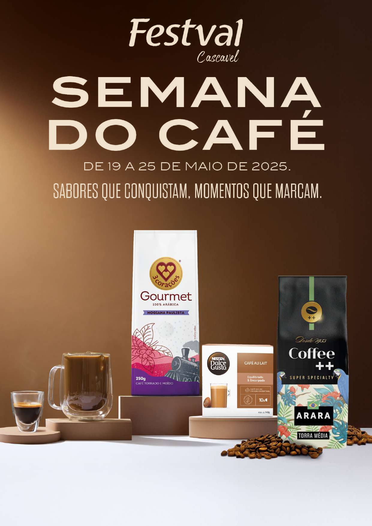 Folheto Semana do Café Festval Cascavel - de 19 a 25 de maio de 2025